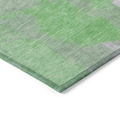 Faerira Green Washable Indoor-Outdoor Rug