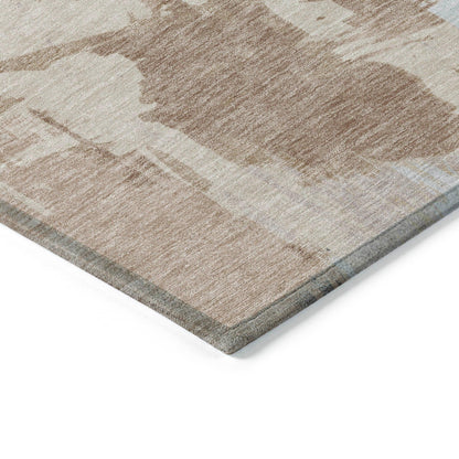 Faerira Orange Washable Indoor-Outdoor Rug