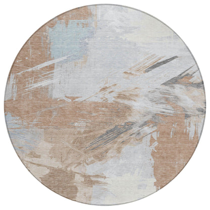 Faerira Orange Washable Indoor-Outdoor Rug