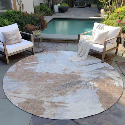 Faerira Orange Washable Indoor-Outdoor Rug