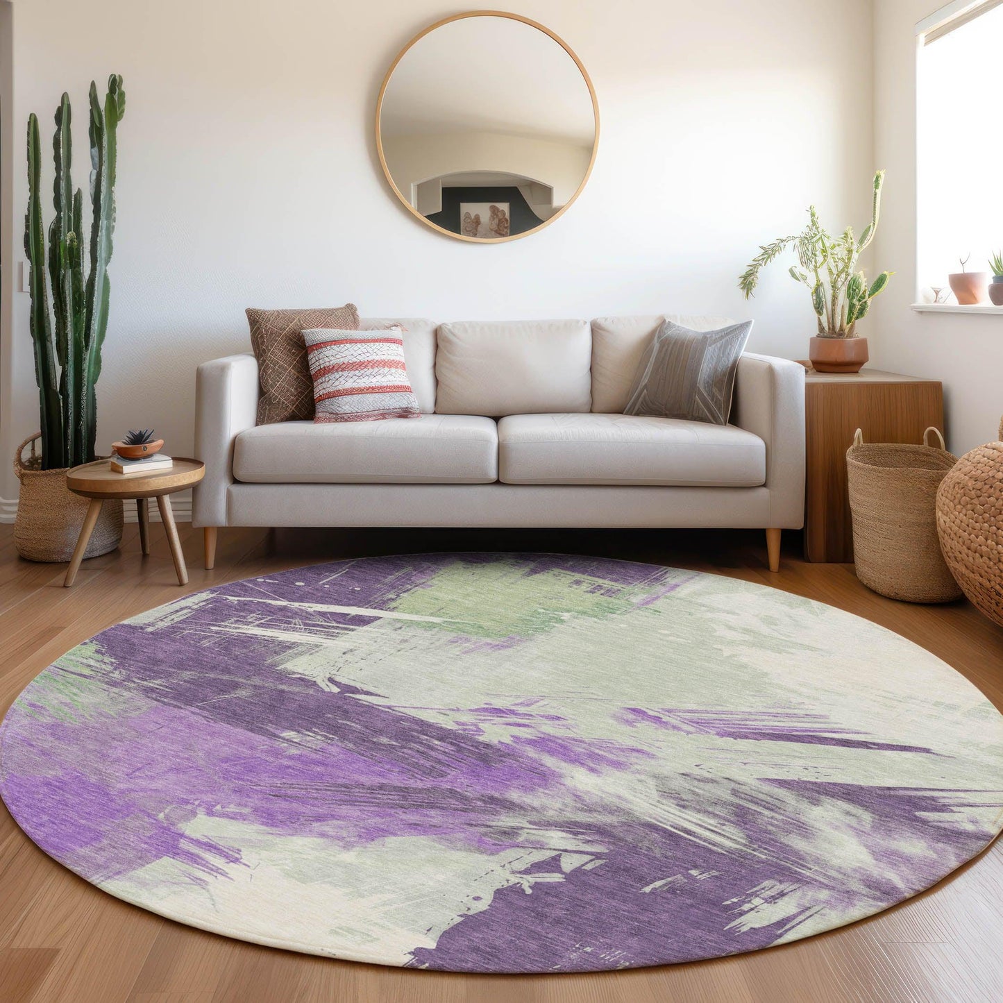 Faerira Purple Washable Indoor-Outdoor Rug