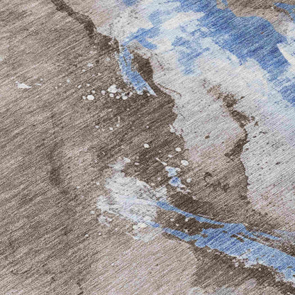 Faerius Brown Washable Indoor-Outdoor Rug