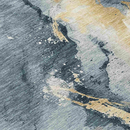 Faerius Graphite Washable Indoor-Outdoor Rug