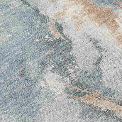 Faerius Gray Washable Indoor-Outdoor Rug