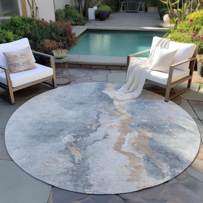 Faerius Gray Washable Indoor-Outdoor Rug