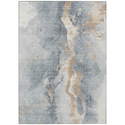 Faerius Gray Washable Indoor-Outdoor Rug