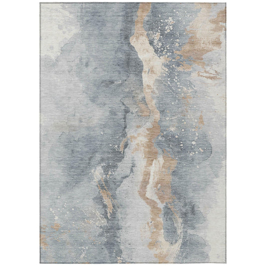 Faerius Gray Washable Indoor-Outdoor Rug