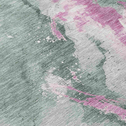 Faerius Green Washable Indoor-Outdoor Rug