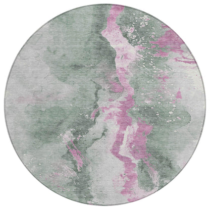 Faerius Green Washable Indoor-Outdoor Rug