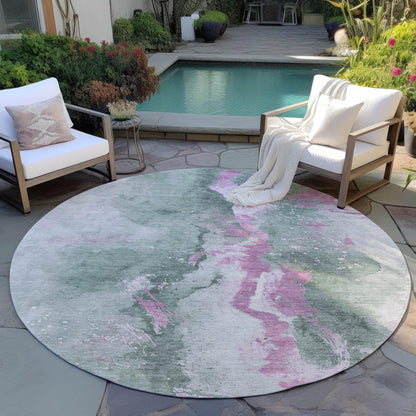 Faerius Green Washable Indoor-Outdoor Rug