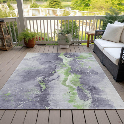 Faerius Purple Washable Indoor-Outdoor Rug