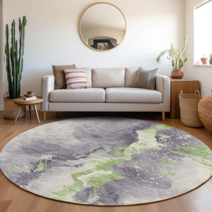 Faerius Purple Washable Indoor-Outdoor Rug