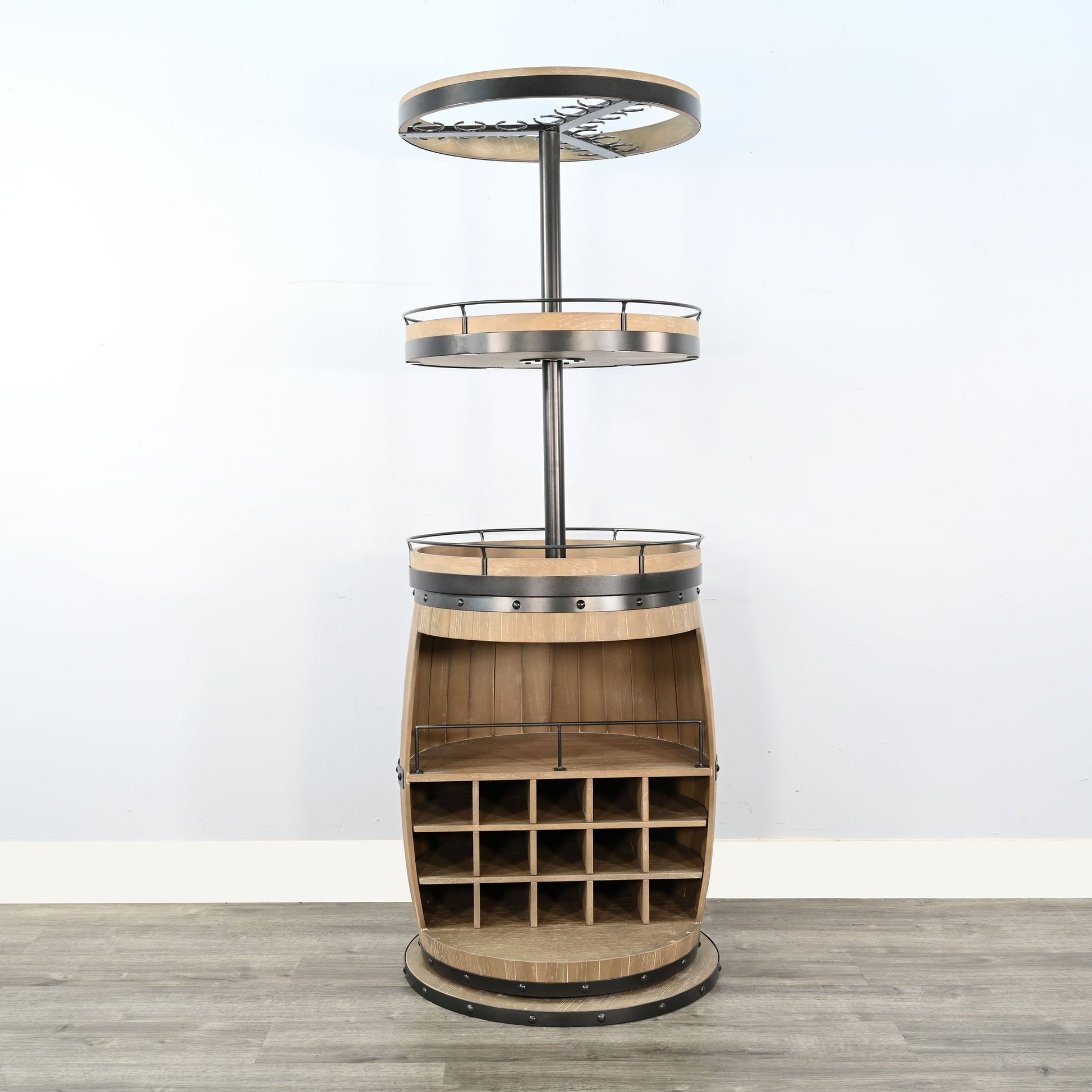 Fairfield Swivel Base Home Bar Cabinet-Home Bar Cabinets-Sunny D-LOOMLAN