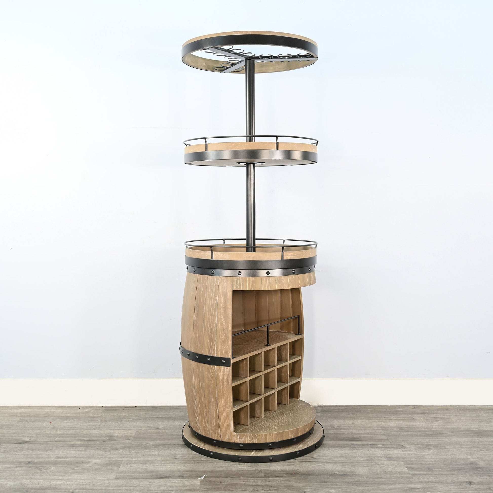 Fairfield Swivel Base Home Bar Cabinet-Home Bar Cabinets-Sunny D-LOOMLAN