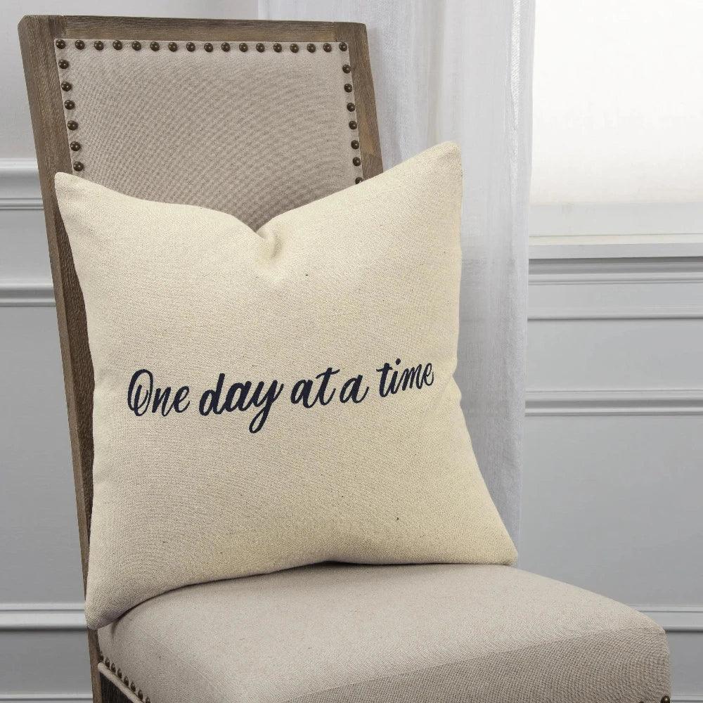 Faith Square Inked Brown Throw Pillow Cover Insert - LOOMLAN - LOOMLAN - Throw Pillows
