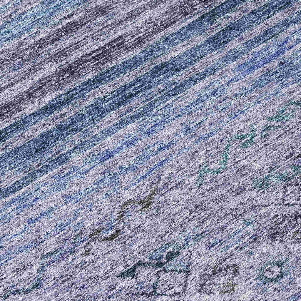 Fariza Blue Washable Indoor - Outdoor Rug - LOOMLAN - LOOMLAN Rugs - Outdoor Rugs