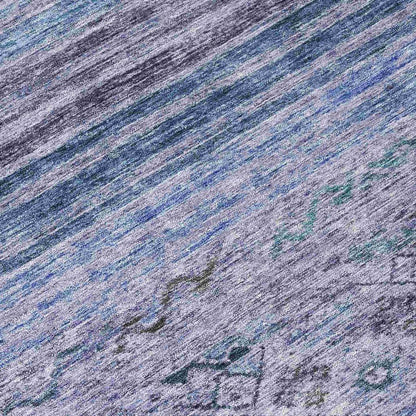 Fariza Blue Washable Indoor - Outdoor Rug - LOOMLAN - LOOMLAN Rugs - Outdoor Rugs