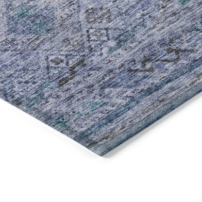 Fariza Blue Washable Indoor - Outdoor Rug - LOOMLAN - LOOMLAN Rugs - Outdoor Rugs