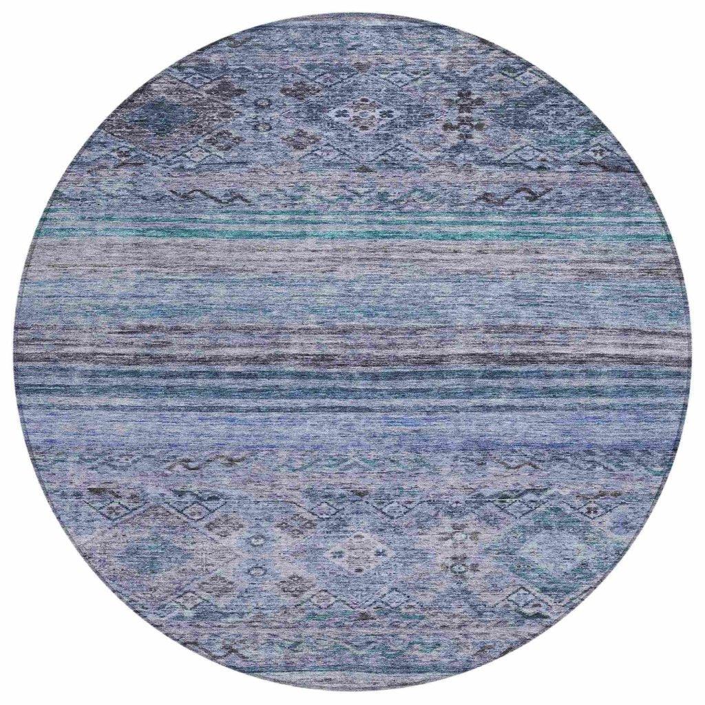 Fariza Blue Washable Indoor - Outdoor Rug - LOOMLAN - LOOMLAN Rugs - Outdoor Rugs
