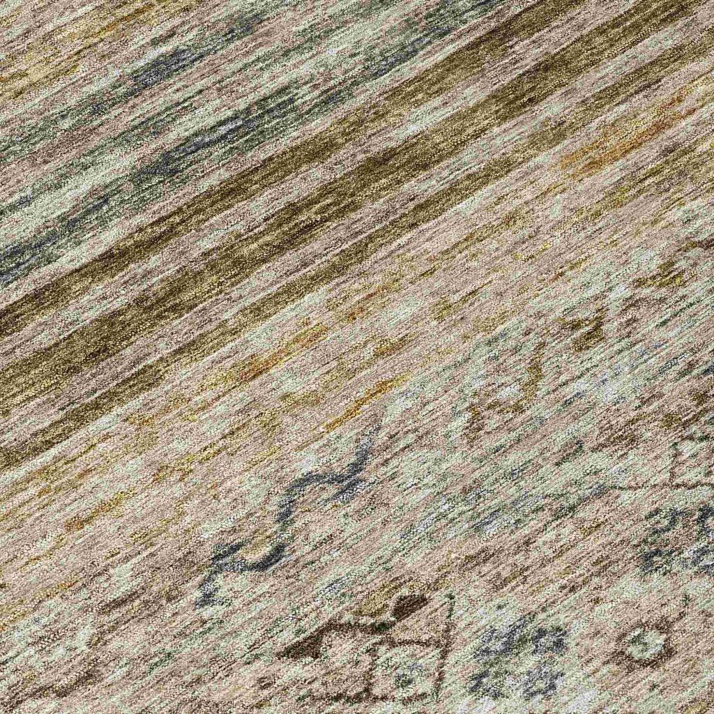 Fariza Brown Washable Indoor - Outdoor Rug - LOOMLAN - LOOMLAN Rugs - Outdoor Rugs