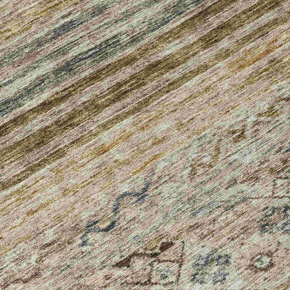 Fariza Brown Washable Indoor - Outdoor Rug - LOOMLAN - LOOMLAN Rugs - Outdoor Rugs