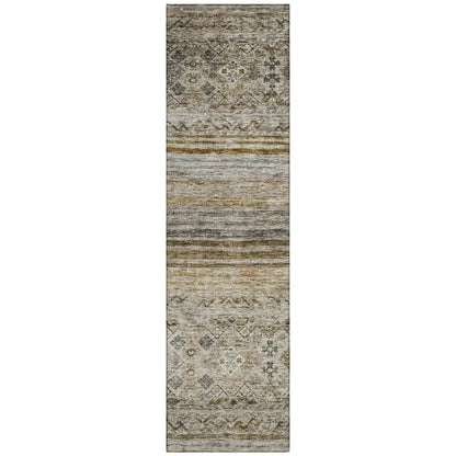 Fariza Brown Washable Indoor - Outdoor Rug - LOOMLAN - LOOMLAN Rugs - Outdoor Rugs