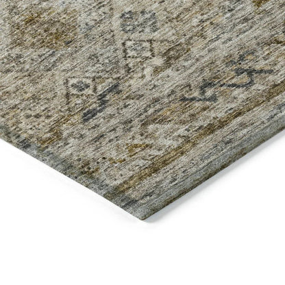 Fariza Brown Washable Indoor - Outdoor Rug - LOOMLAN - LOOMLAN Rugs - Outdoor Rugs