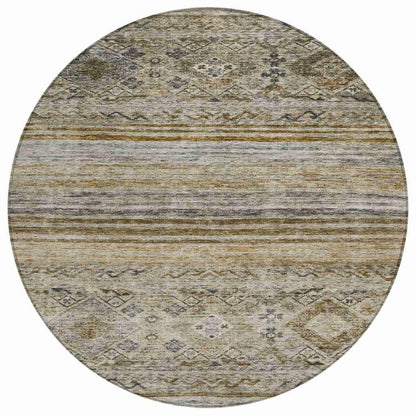 Fariza Brown Washable Indoor - Outdoor Rug - LOOMLAN - LOOMLAN Rugs - Outdoor Rugs