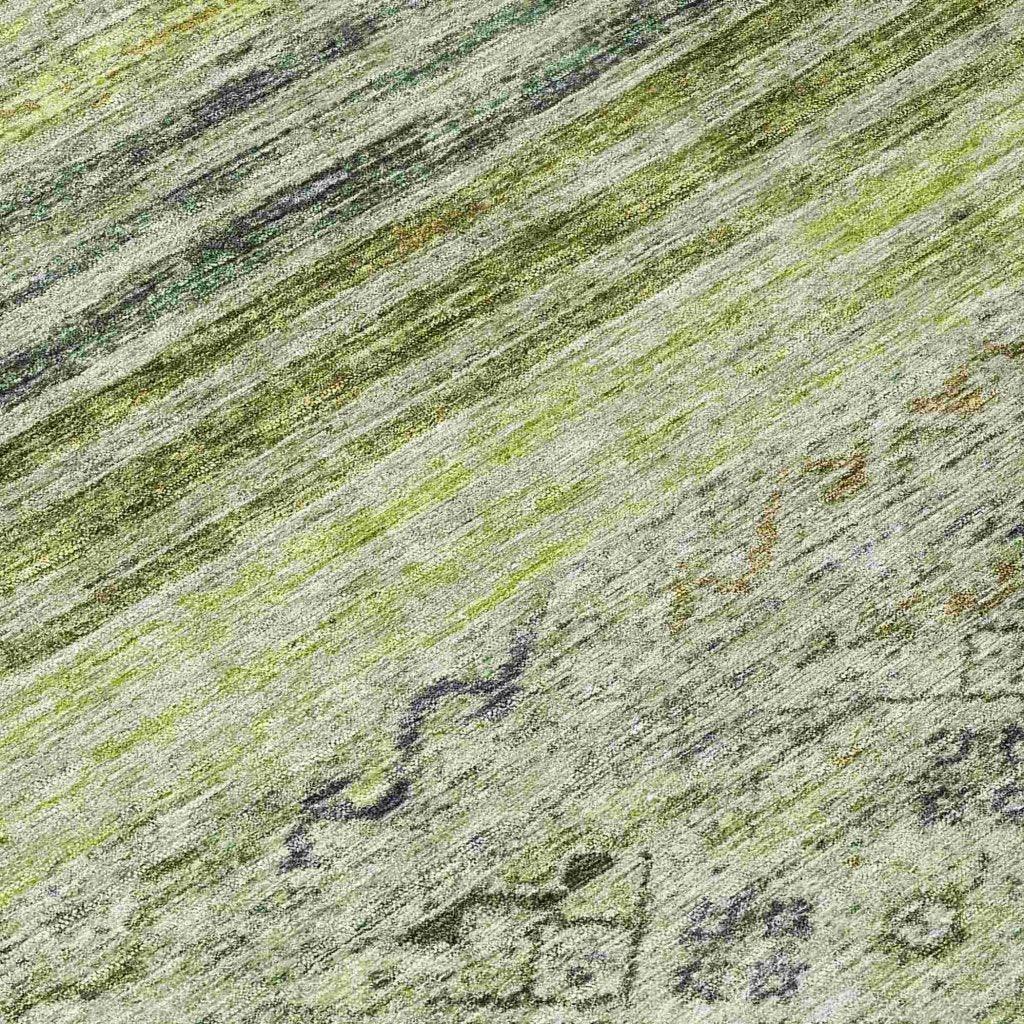 Fariza Green Washable Indoor - Outdoor Rug - LOOMLAN - LOOMLAN Rugs - Outdoor Rugs