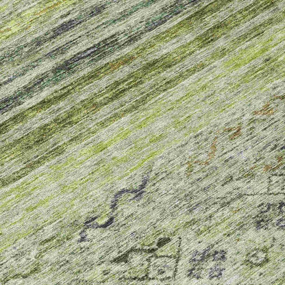 Fariza Green Washable Indoor - Outdoor Rug - LOOMLAN - LOOMLAN Rugs - Outdoor Rugs