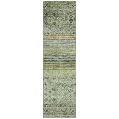 Fariza Green Washable Indoor - Outdoor Rug - LOOMLAN - LOOMLAN Rugs - Outdoor Rugs