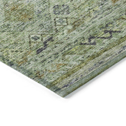 Fariza Green Washable Indoor - Outdoor Rug - LOOMLAN - LOOMLAN Rugs - Outdoor Rugs