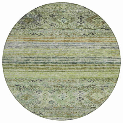 Fariza Green Washable Indoor - Outdoor Rug - LOOMLAN - LOOMLAN Rugs - Outdoor Rugs