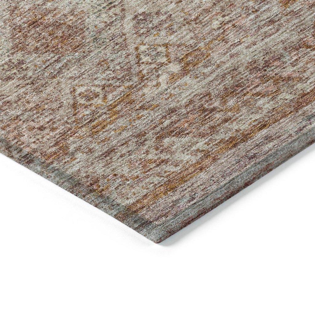 Fariza Orange Washable Indoor - Outdoor Rug - LOOMLAN - LOOMLAN Rugs - Outdoor Rugs