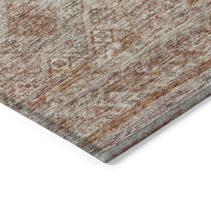 Fariza Orange Washable Indoor - Outdoor Rug - LOOMLAN - LOOMLAN Rugs - Outdoor Rugs