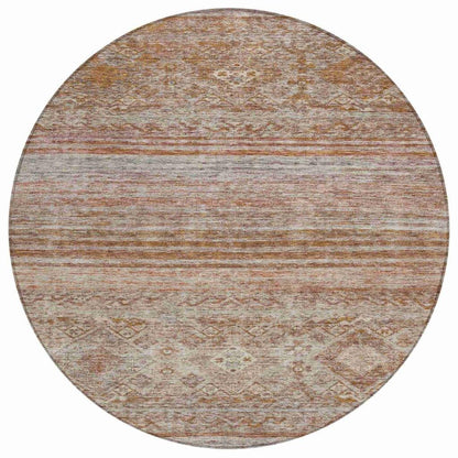 Fariza Orange Washable Indoor - Outdoor Rug - LOOMLAN - LOOMLAN Rugs - Outdoor Rugs