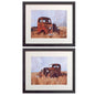 Farm Truck Brown Framed Wall Art 2PC