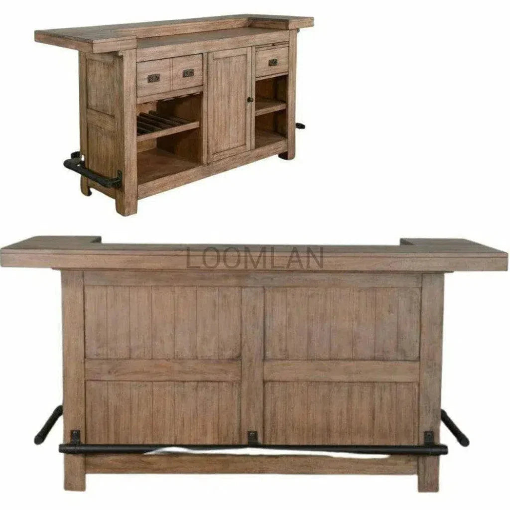 Farmhouse Bar Island For Home Entertainment-Home Bar Islands-Sunny D-LOOMLAN
