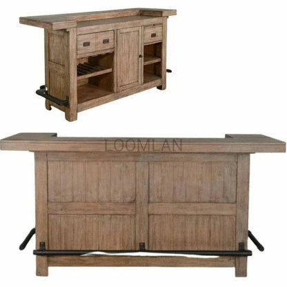 Farmhouse Bar Island For Home Entertainment-Home Bar Islands-Sunny D-LOOMLAN