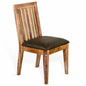 Farmhouse Slatback Chair with Cushion Seat - LOOMLAN - Sunny D - Dining Chairs