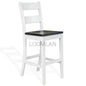 Farmhouse Wooden Seat Ladderback Bar Stool - LOOMLAN - Sunny D - Bar Stools