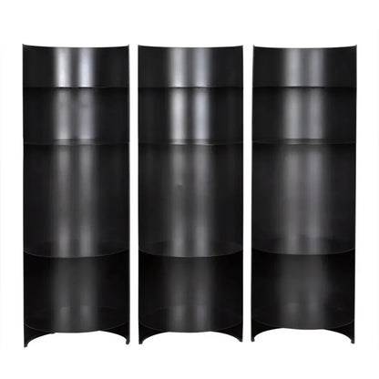 Fassbender Steel Black Etagere (Set of 3)-Etageres-Noir-LOOMLAN