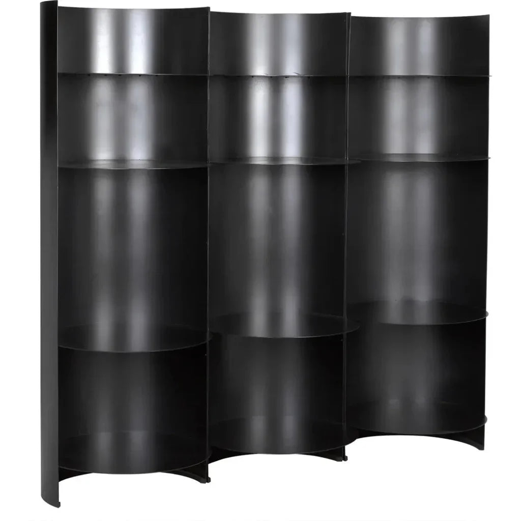 Fassbender Steel Black Etagere (Set of 3)-Etageres-Noir-LOOMLAN