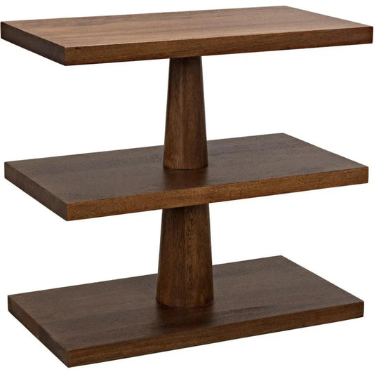 Fatima Wood Rectangle Side Table - LOOMLAN - Noir - Side Tables