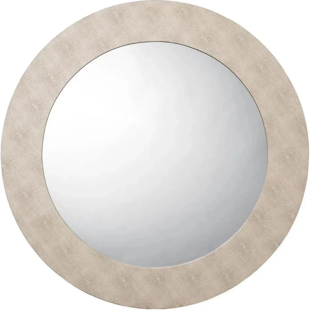 Faux Shagreen Chester Round Wall Mirror - LOOMLAN - Jamie Young - Wall Mirrors