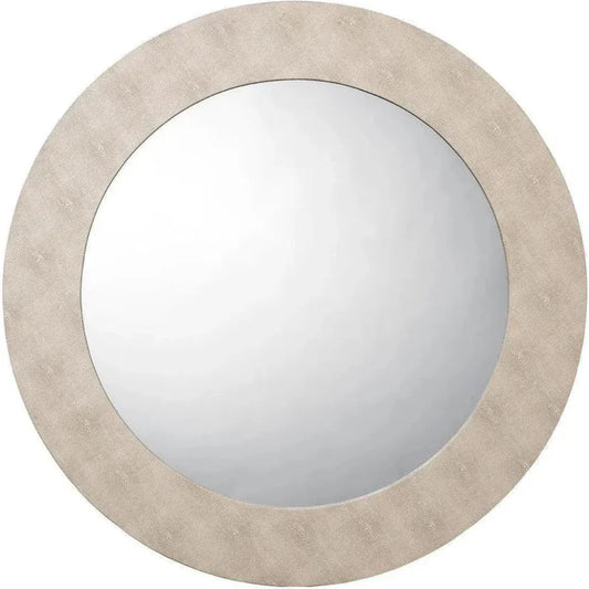 Faux Shagreen Chester Round Wall Mirror - LOOMLAN - Jamie Young - Wall Mirrors