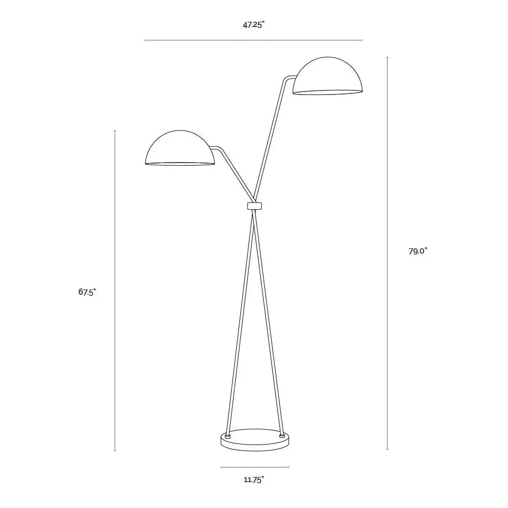 Faven Iron Based Black Floor Lamp-Floor Lamps-SUNPAN-LOOMLAN
