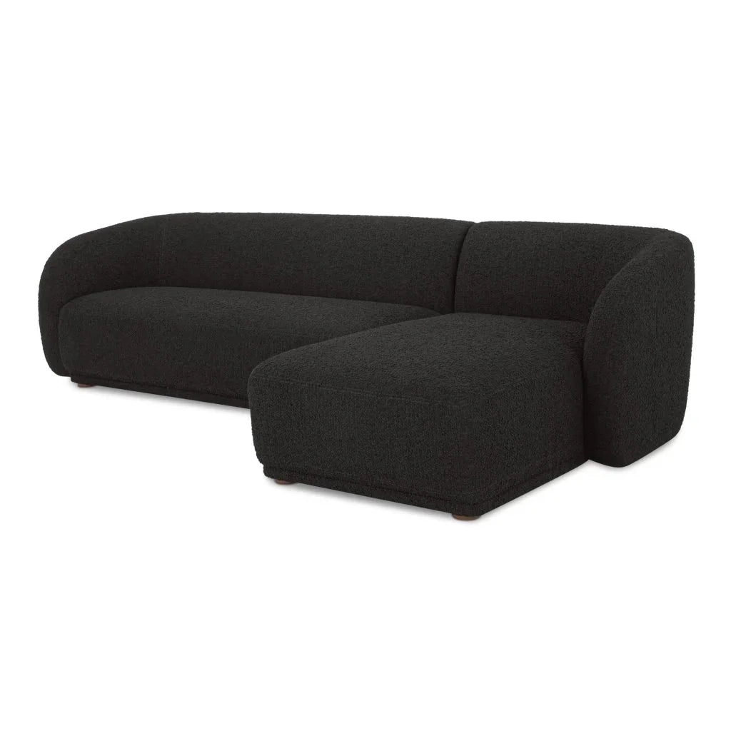 Faye Boucle Fabric Sectional Sofa-Modular Sofas-Moe's Home-LOOMLAN