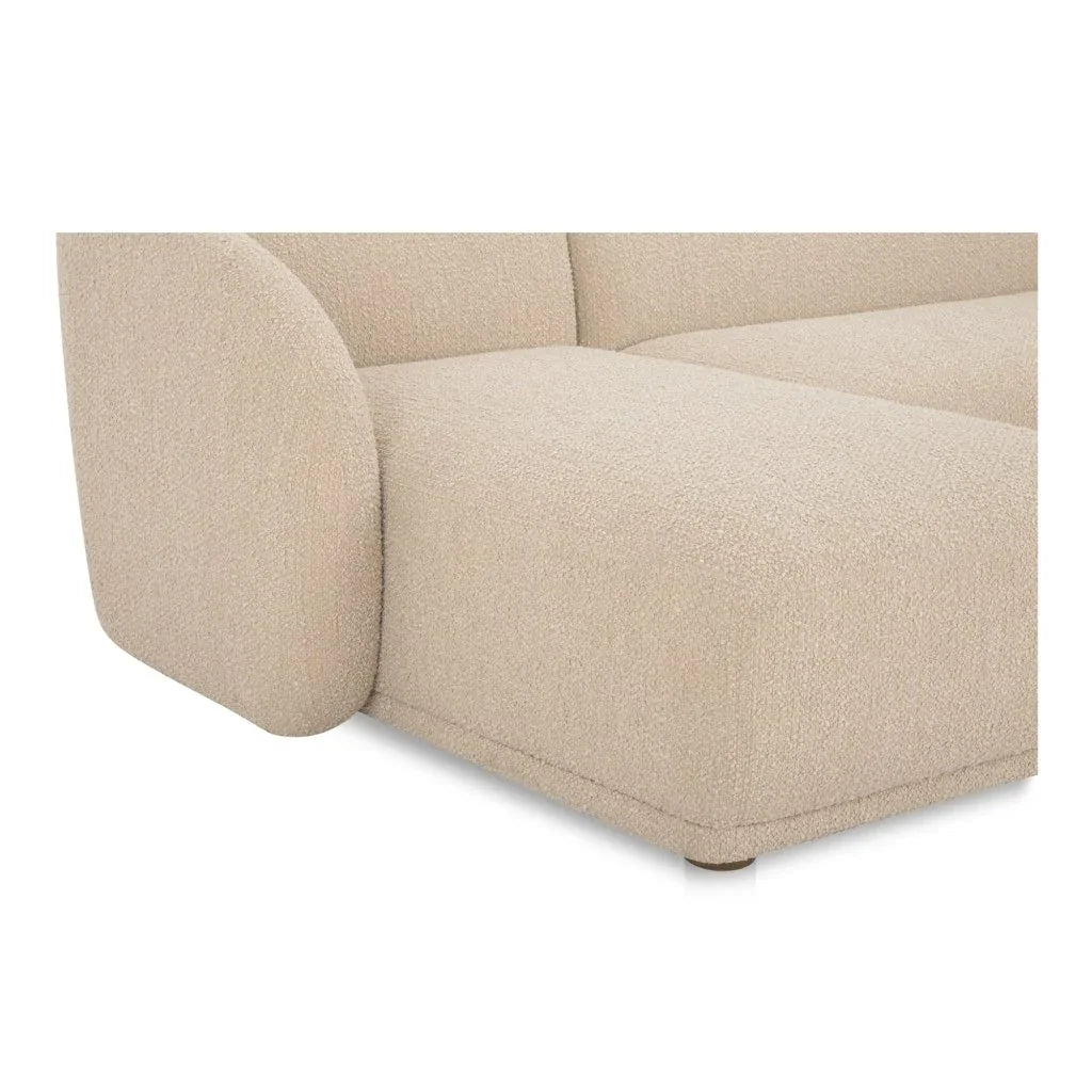 Faye Boucle Fabric Sectional Sofa-Modular Sofas-Moe's Home-LOOMLAN