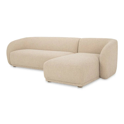 Faye Boucle Fabric Sectional Sofa-Modular Sofas-Moe's Home-LOOMLAN